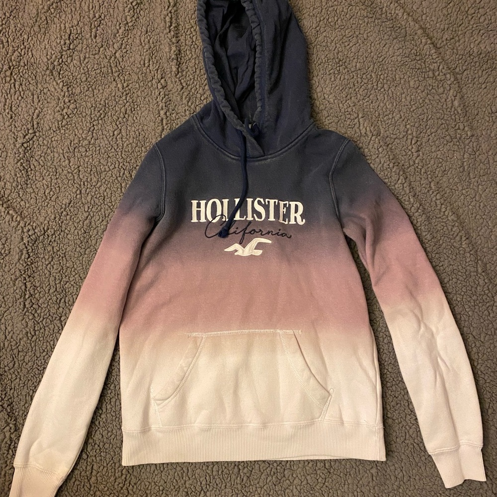 Hollister Ombre Hoodie in Blue and Pink